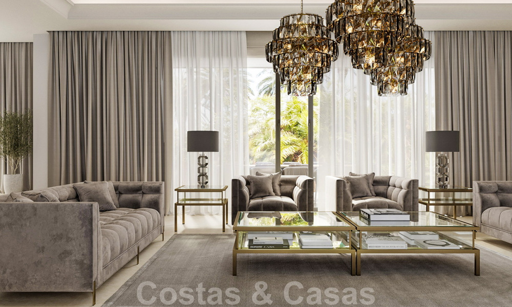Magnifique villa luxueuse à vendre de style andalou avec un design intérieur élégant à Sierra Blanca, Marbella 39740