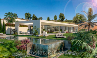 Villa moderniste à vendre dans un resort de golf de Mijas avec vue panoramique sur la mer 39800 