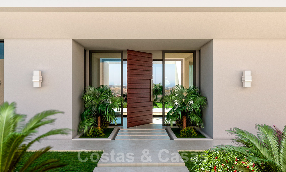 Villa moderniste à vendre dans un resort de golf de Mijas avec vue panoramique sur la mer 39801