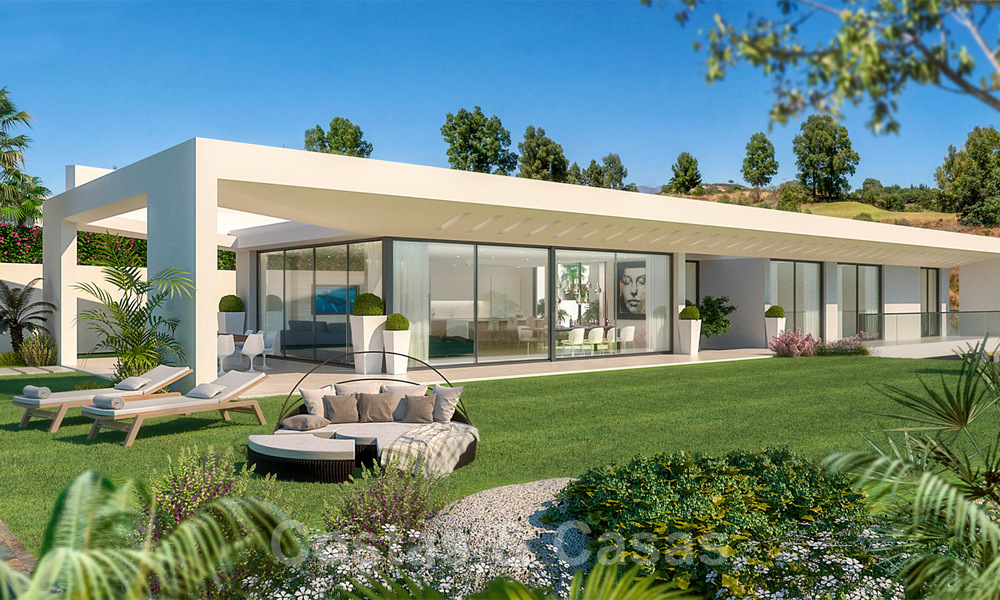 Villa moderniste à vendre dans un resort de golf de Mijas avec vue panoramique sur la mer 39802