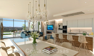 Villa moderniste à vendre dans un resort de golf de Mijas avec vue panoramique sur la mer 39803 