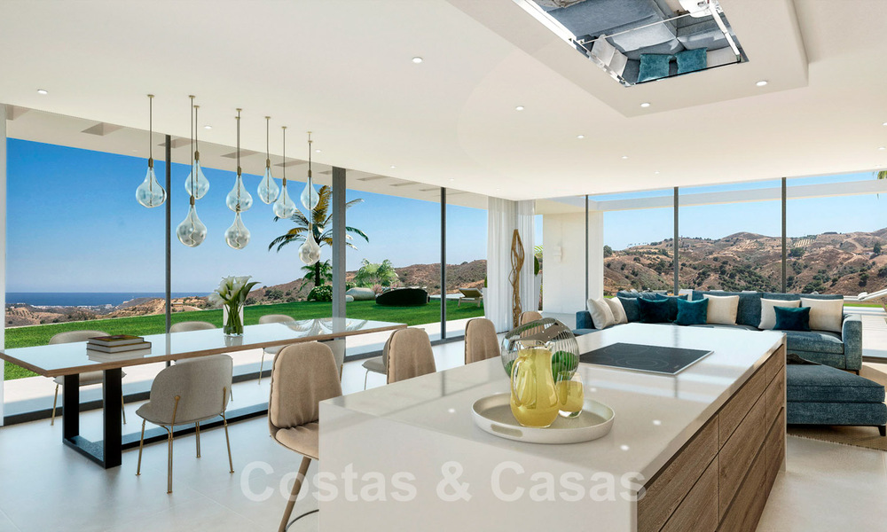 Villa moderniste à vendre dans un resort de golf de Mijas avec vue panoramique sur la mer 39804