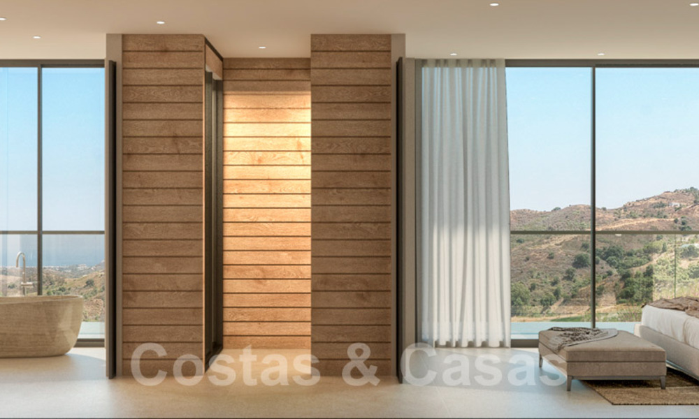 Villa moderniste à vendre dans un resort de golf de Mijas avec vue panoramique sur la mer 39806