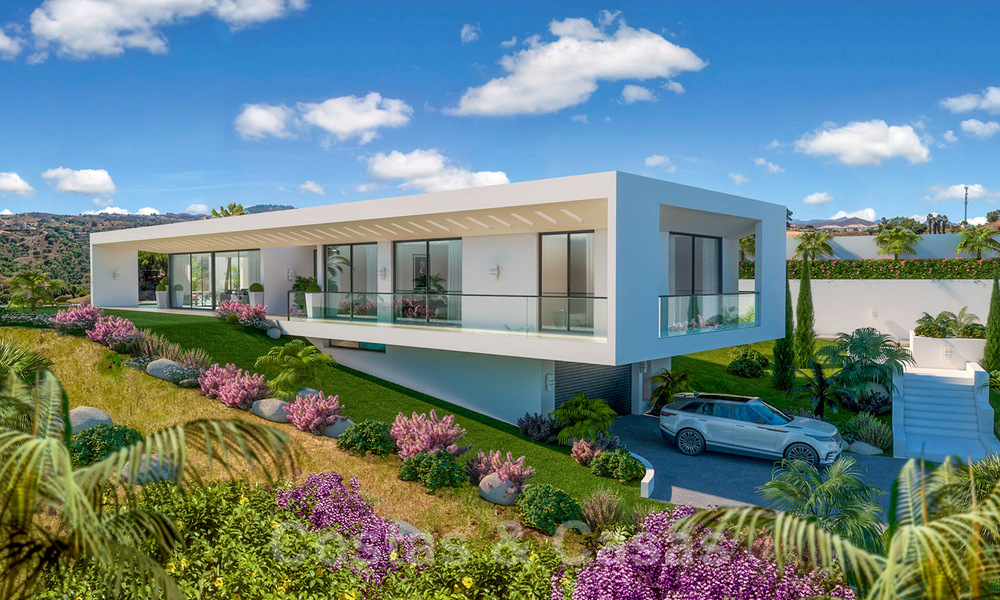 Villa moderniste à vendre dans un resort de golf de Mijas avec vue panoramique sur la mer 39809