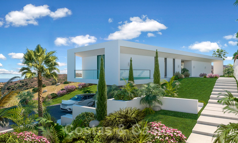 Villa moderniste à vendre dans un resort de golf de Mijas avec vue panoramique sur la mer 39810