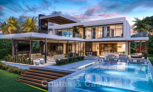 Nouvelle villa d'architecture moderne avec vue panoramique sur la mer à vendre dans un complexe de golf 5 étoiles à Marbella – Benahavis 39788