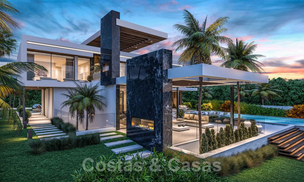 Nouvelle villa d'architecture moderne avec vue panoramique sur la mer à vendre dans un complexe de golf 5 étoiles à Marbella – Benahavis 39789