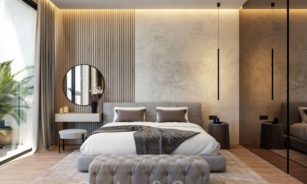 Villa d'architecture moderne avec vue panoramique sur la mer à vendre dans un complexe de golf 5 étoiles à Marbella – Benahavis 39793