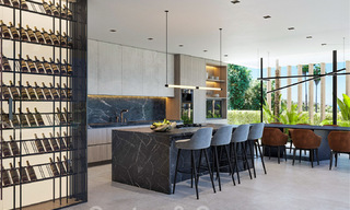 Villa d'architecture moderne avec vue panoramique sur la mer à vendre dans un complexe de golf 5 étoiles à Marbella – Benahavis 39794 