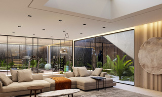 Nouvelle villa d'architecture moderne avec vue panoramique sur la mer à vendre dans un complexe de golf 5 étoiles à Marbella – Benahavis 39795 