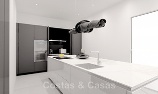 Villas luxueuses, modernes, nouvellement construites, à vendre en bord de la mer avec vue sur la mer à Marbella Est 44081 