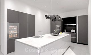 Villas luxueuses, modernes, nouvellement construites, à vendre en bord de la mer avec vue sur la mer à Marbella Est 44082 