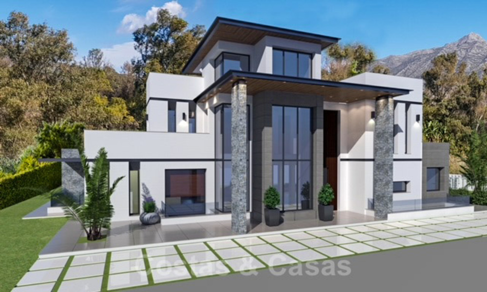 Villas de golf modernes et architecturales en première ligne à vendre à Nueva Andalucia, Marbella 39818