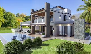 Villas de golf modernes et architecturales en première ligne à vendre à Nueva Andalucia, Marbella 39821 