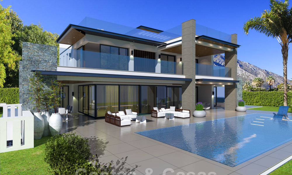 Villas de golf modernes et architecturales en première ligne à vendre à Nueva Andalucia, Marbella 39822