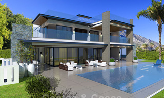 Villas de golf modernes et architecturales en première ligne à vendre à Nueva Andalucia, Marbella 39822 