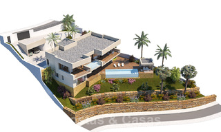 Villas modernes, récemment construites, à vendre avec vue panoramique sur la mer, près de Mijas Pueblo, Costa del Sol 39861 