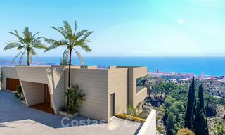 Villas modernes, récemment construites, à vendre avec vue panoramique sur la mer, près de Mijas Pueblo, Costa del Sol 39863 