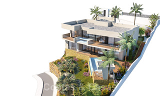 Villas modernes, récemment construites, à vendre avec vue panoramique sur la mer, près de Mijas Pueblo, Costa del Sol 39864 