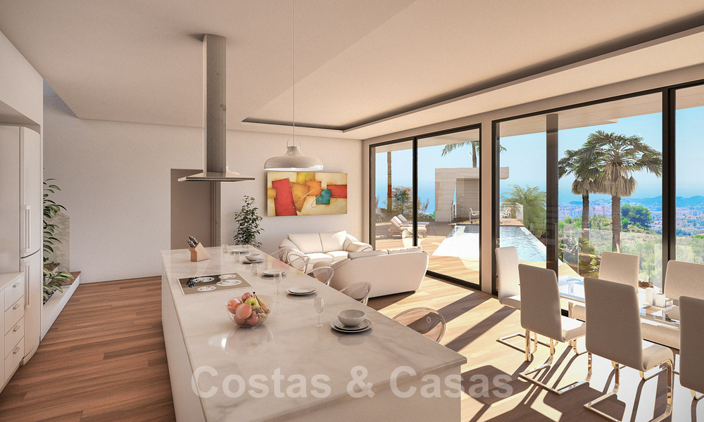 Villas modernes, récemment construites, à vendre avec vue panoramique sur la mer, près de Mijas Pueblo, Costa del Sol 39865