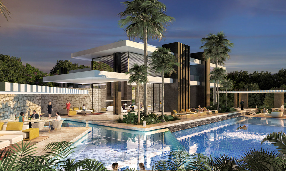 Terrain à bâtir + projet de construction exclusif pour une villa moderne en vente au Golden Mile, Marbella 40310