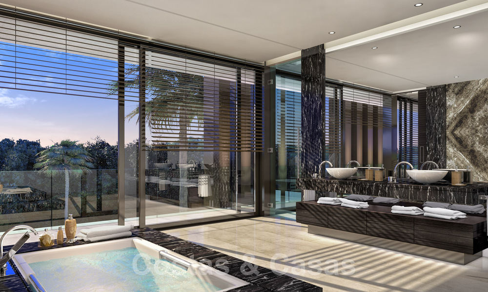 Terrain à bâtir + projet de construction exclusif pour une villa moderne en vente au Golden Mile, Marbella 40313
