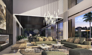 Terrain à bâtir + projet de construction exclusif pour une villa moderne en vente au Golden Mile, Marbella 40316 