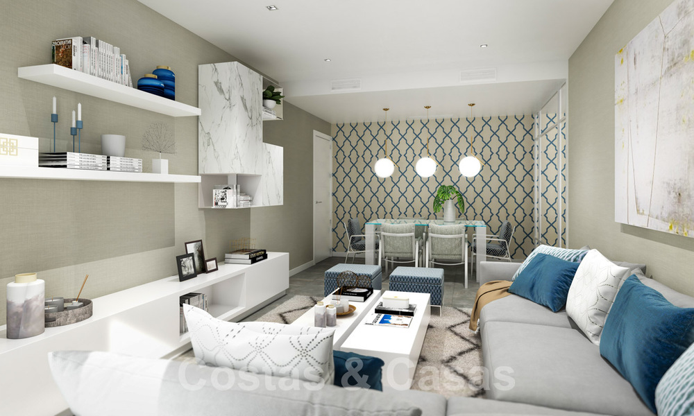 Appartements neufs, prêts à emménager, modernes, à vendre dans le centre de Marbella, à deux pas de la plage 40359