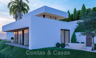 Villa contemporaine et moderne à vendre, située dans un environnement naturel, avec une vue imprenable sur la vallée et la mer, dans un complexe fermé à Benahavis - Marbella 40510 