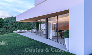 Villa contemporaine et moderne à vendre, située dans un environnement naturel, avec une vue imprenable sur la vallée et la mer, dans un complexe fermé à Benahavis - Marbella 40515 