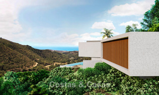 Villa contemporaine et moderne à vendre, située dans un environnement naturel, avec une vue imprenable sur la vallée et la mer, dans un complexe fermé à Benahavis - Marbella 778057 