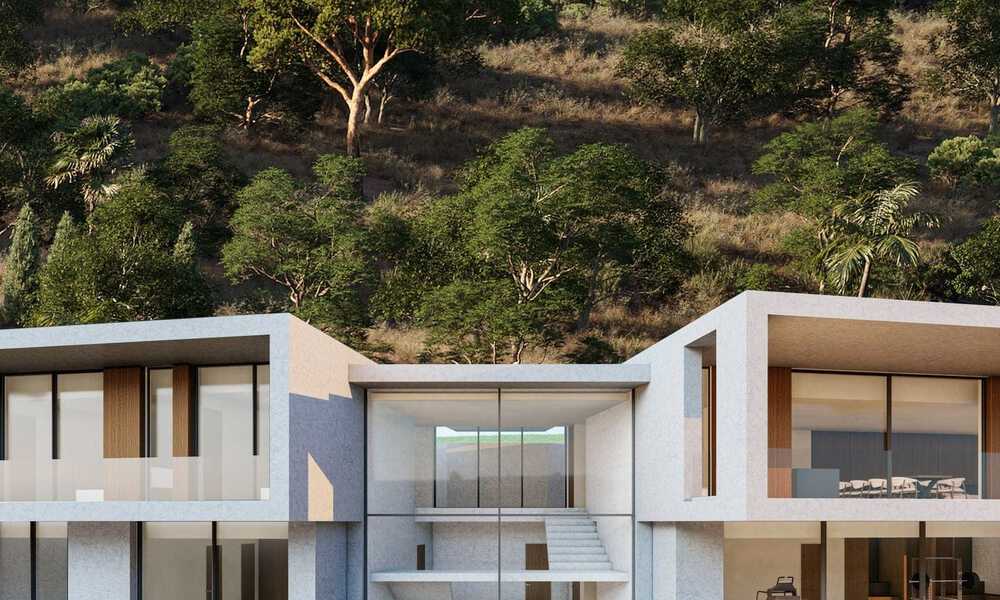 Villa contemporaine et moderne à vendre, située dans un environnement naturel, avec une vue imprenable sur la vallée et la mer, dans un complexe fermé à Benahavis - Marbella 778058