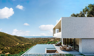 Villa contemporaine et moderne à vendre, située dans un environnement naturel, avec une vue imprenable sur la vallée et la mer, dans un complexe fermé à Benahavis - Marbella 778059 