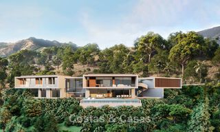 Villa contemporaine et moderne à vendre, située dans un environnement naturel, avec une vue imprenable sur la vallée et la mer, dans un complexe fermé à Benahavis - Marbella 778060 