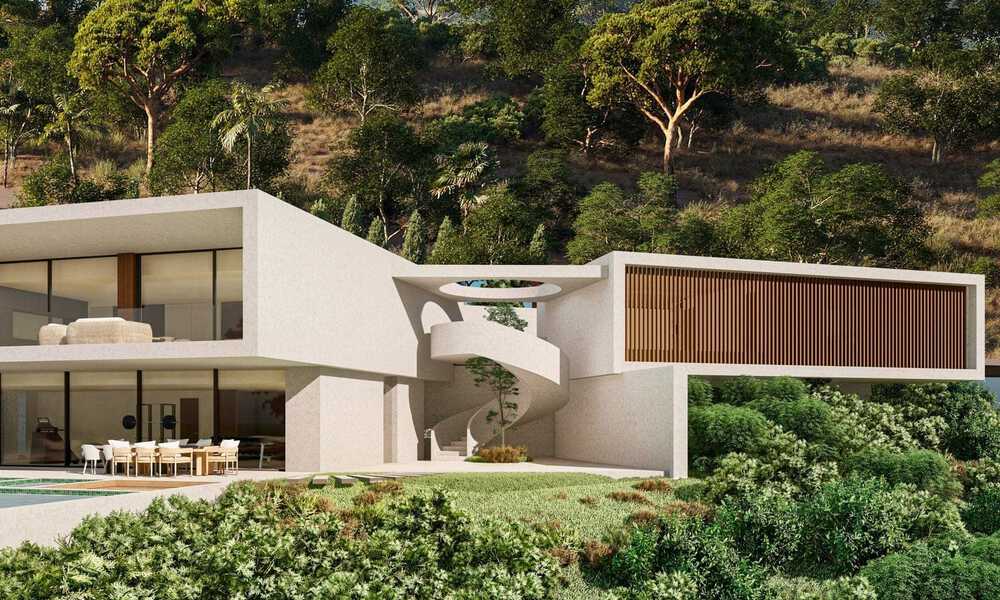 Villa contemporaine et moderne à vendre, située dans un environnement naturel, avec une vue imprenable sur la vallée et la mer, dans un complexe fermé à Benahavis - Marbella 778062
