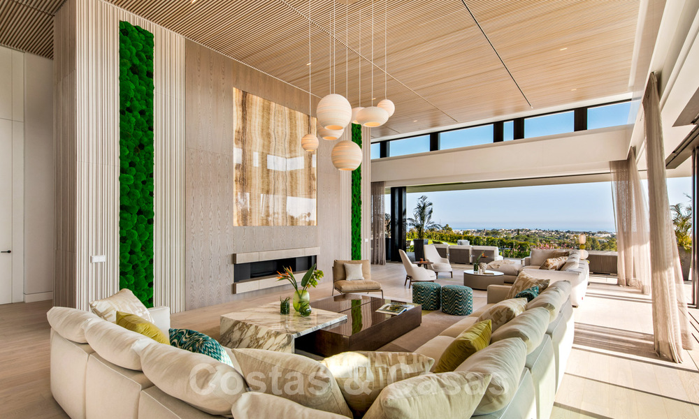 Spacieuse villa moderne à vendre avec vue spectaculaire sur la mer dans une communauté fermée à Benahavis - Marbella 40702