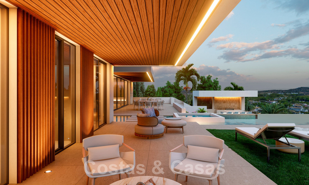 Terrain+projet villa à vendre avec vue sur les montagnes et golf dans la vallée de Nueva Andalucia, Marbella 41184