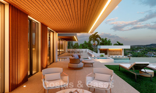 Terrain+projet villa à vendre avec vue sur les montagnes et golf dans la vallée de Nueva Andalucia, Marbella 41184 