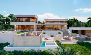 Terrain+projet villa à vendre avec vue sur les montagnes et golf dans la vallée de Nueva Andalucia, Marbella 41187 