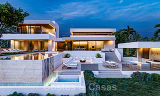 Terrain+projet villa à vendre avec vue sur les montagnes et golf dans la vallée de Nueva Andalucia, Marbella 41188 