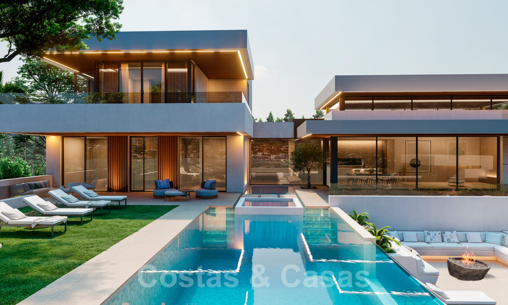 Terrain+projet villa à vendre avec vue sur les montagnes et golf dans la vallée de Nueva Andalucia, Marbella 41190