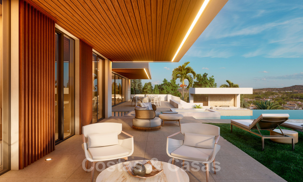Terrain+projet villa à vendre avec vue sur les montagnes et golf dans la vallée de Nueva Andalucia, Marbella 41191