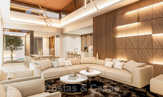 Terrain+projet villa à vendre avec vue sur les montagnes et golf dans la vallée de Nueva Andalucia, Marbella 41195 