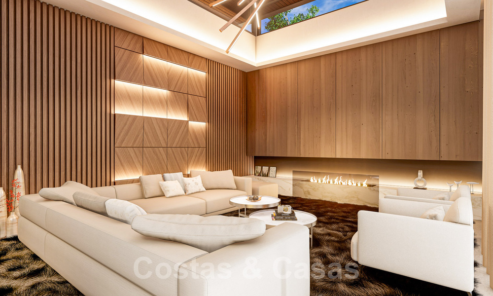 Terrain+projet villa à vendre avec vue sur les montagnes et golf dans la vallée de Nueva Andalucia, Marbella 41197