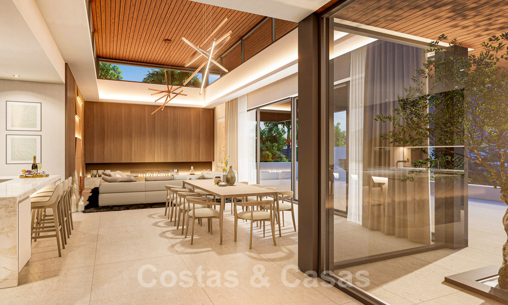 Terrain+projet villa à vendre avec vue sur les montagnes et golf dans la vallée de Nueva Andalucia, Marbella 41198