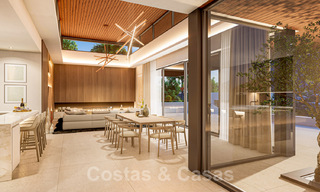 Terrain+projet villa à vendre avec vue sur les montagnes et golf dans la vallée de Nueva Andalucia, Marbella 41198 