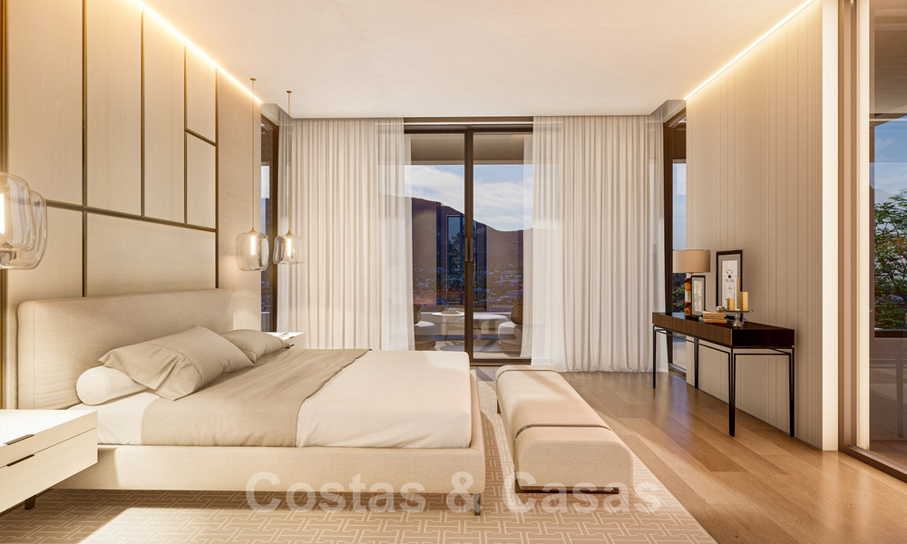 Terrain+projet villa à vendre avec vue sur les montagnes et golf dans la vallée de Nueva Andalucia, Marbella 41200