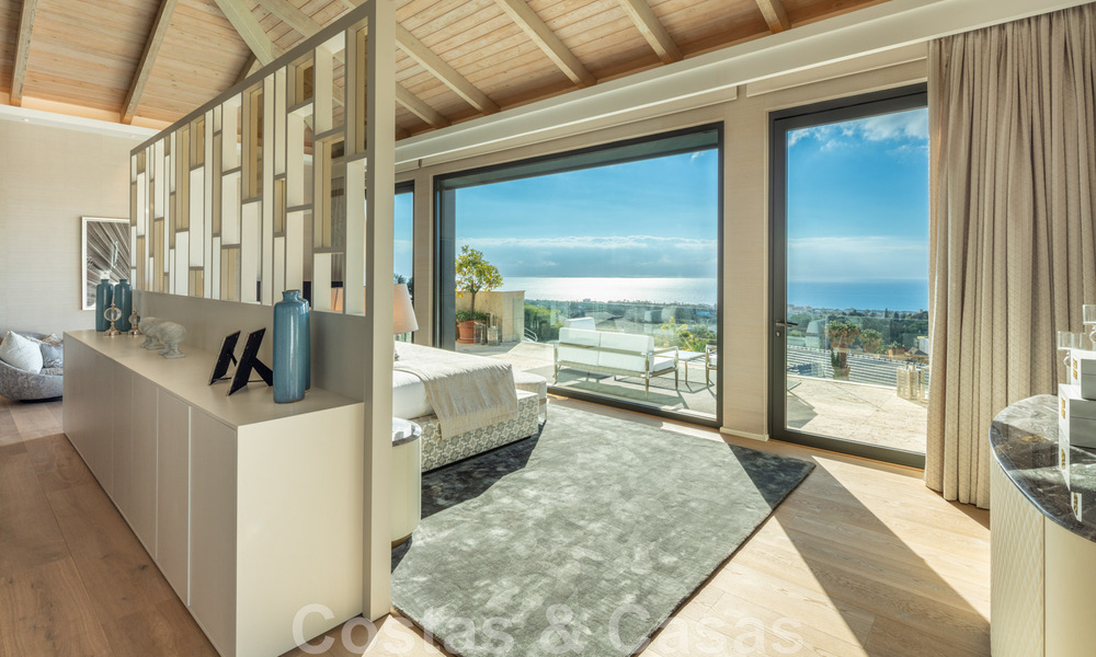 Villa de luxe contemporaine et moderne à vendre dans un style de resort avec vue panoramique sur la mer à Cascada de Camojan à Marbella 42090