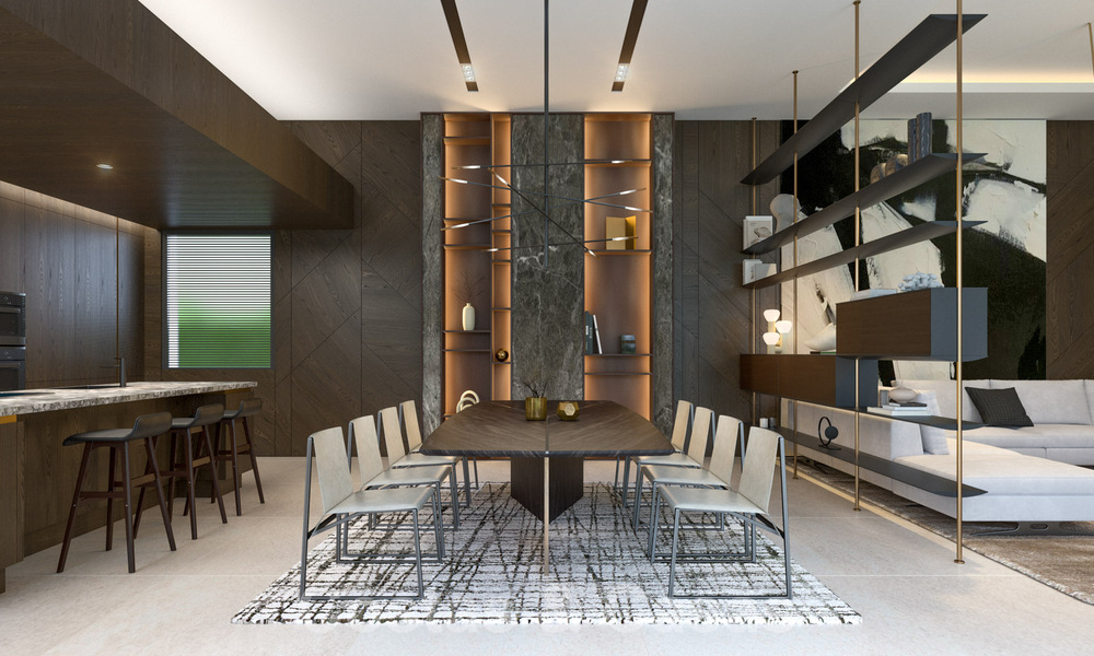 Vente d'une villa design sur plan, avec solarium, à distance de marche de la plage dans le quartier chic de Guadalmina Baja à Marbella 42574