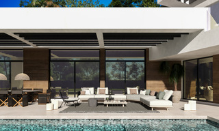 Vente d'une villa design sur plan, avec solarium, à distance de marche de la plage dans le quartier chic de Guadalmina Baja à Marbella 42582 